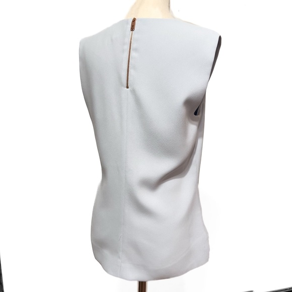 Ted Baker | Elegant Light Eggshell Blue Sleeveless Blouse - Picture 4 of 5